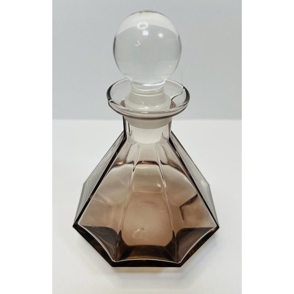 Crystal Perfume Bottle & Stopper Vintage Collezione Glass Line Italy 24% Lead 6” - Picture 4 of 8